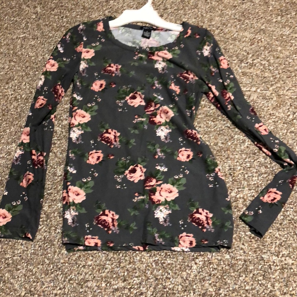 Grey floral shirt